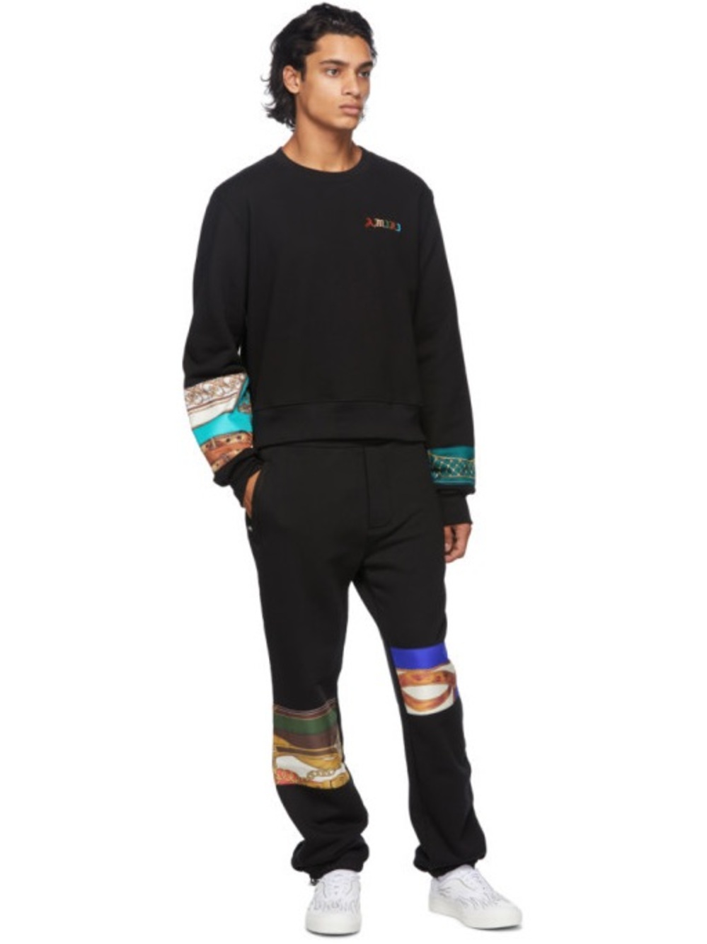 Amiri Sweatpants patch scarf olde english